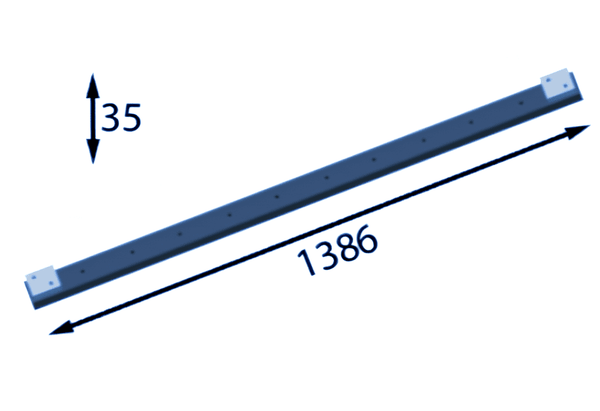 1386x60x35 mm Segmentová základňa protinožov pre Eschlböck ®
