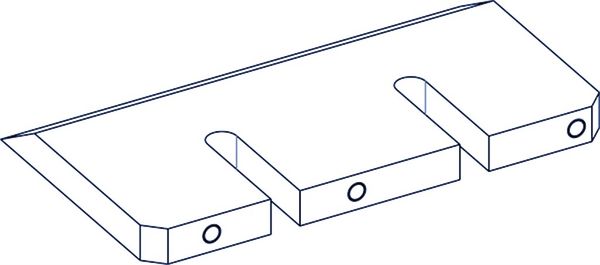 Nôž 209x118x16 mm pre Brodbaeck