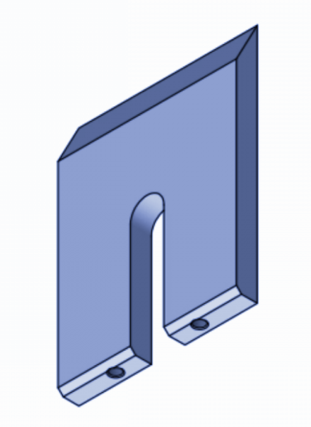 Štiepkovací nôž 230x170x20 mm pre štiepkovač Wust