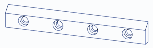 444x65x24 mm Klin pre rotorový nôž pre Eldan FG