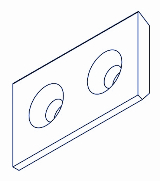 60x35x8 mm Nôž 1 (2xf16,5, 17°,40°)