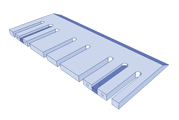 Štiepkovací nôž pre Maier 665x280x25 mm